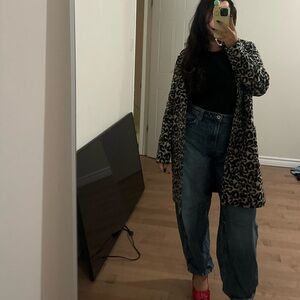 Leopard Print Long Coat